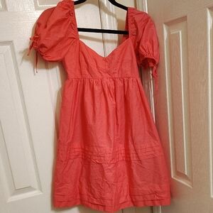 English Laundry Coral Puff Sleeve Dress